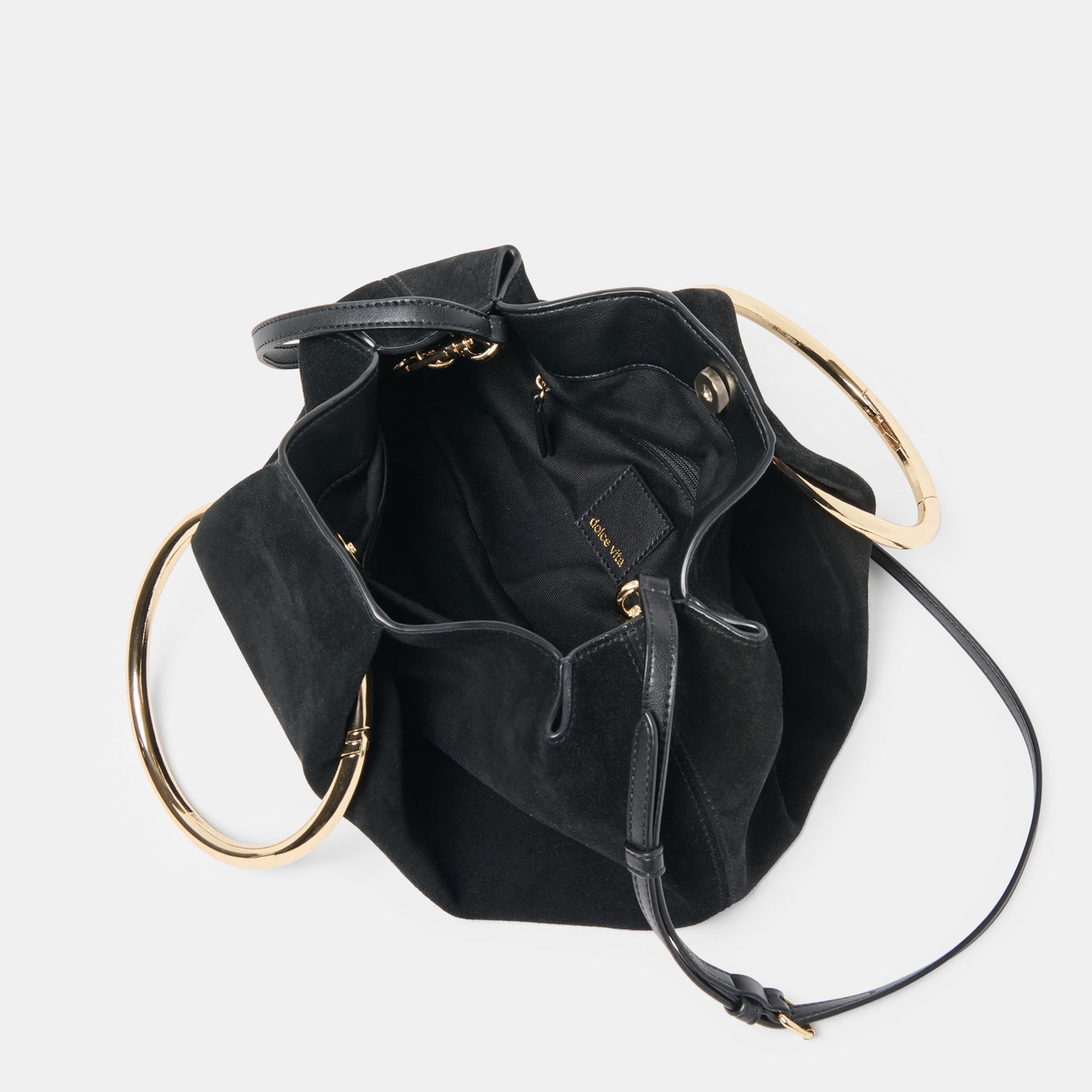 Channing Black Suede Handbag Dolce Vita Sale
