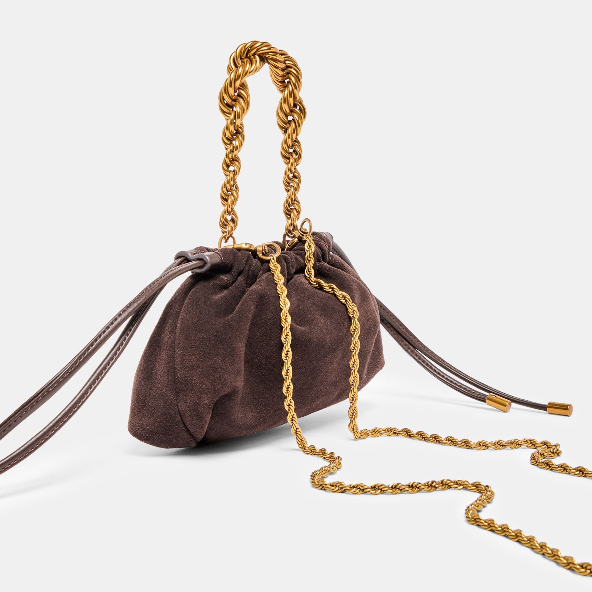 Cleo Espresso Suede Crossbody Dolce Vita New