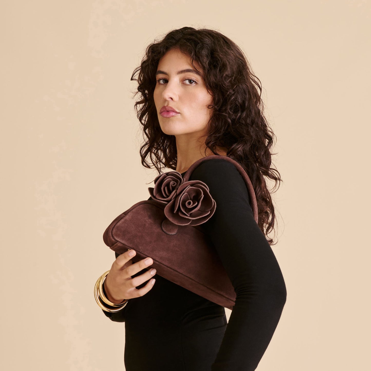 Boracay Chocolate Suede Shoulder Bag Dolce Vita Outlet