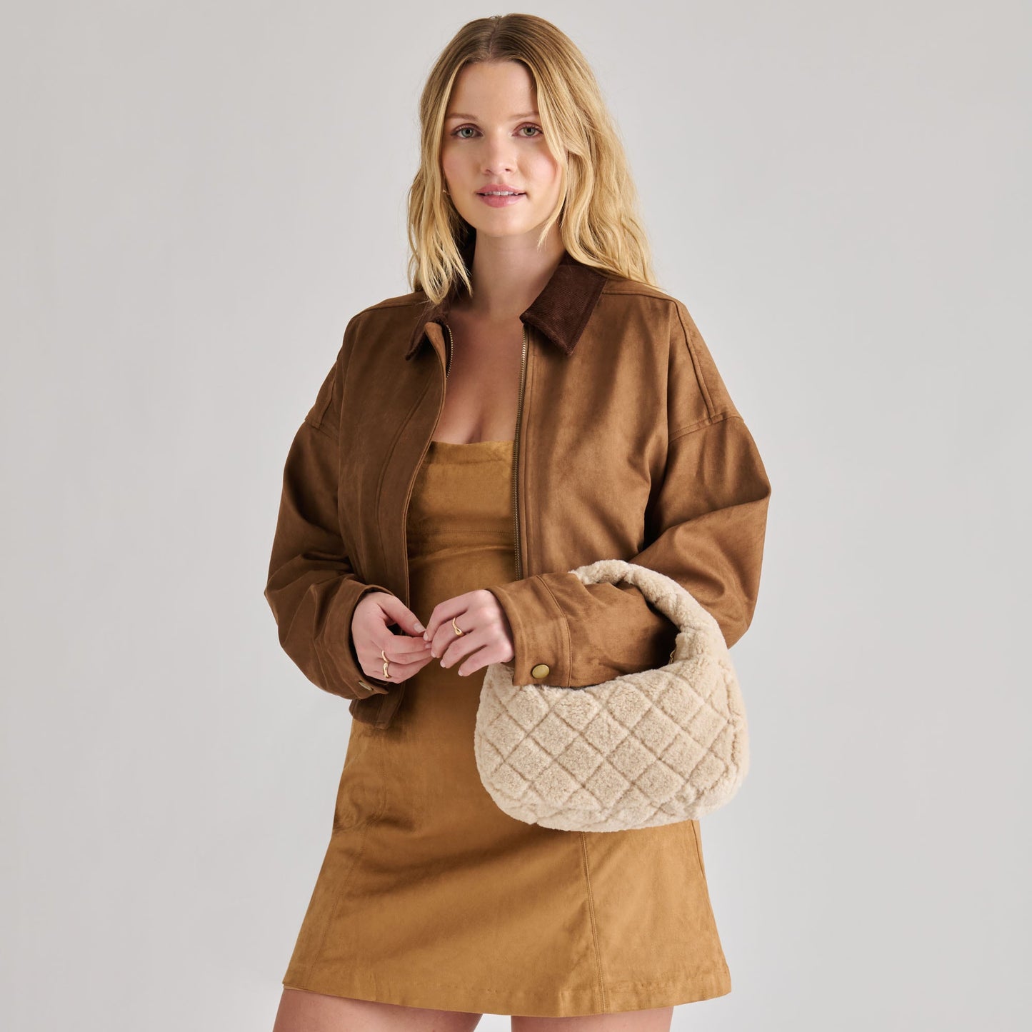 Frankie Natural Plush Handbag Dolce Vita Online