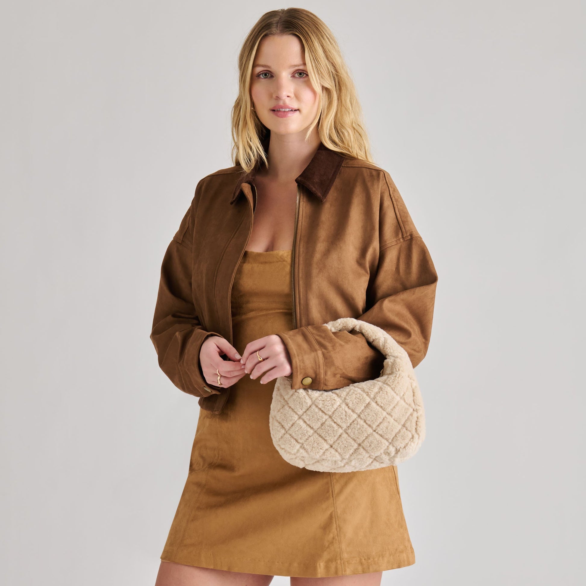 Frankie Natural Plush Handbag Dolce Vita Online
