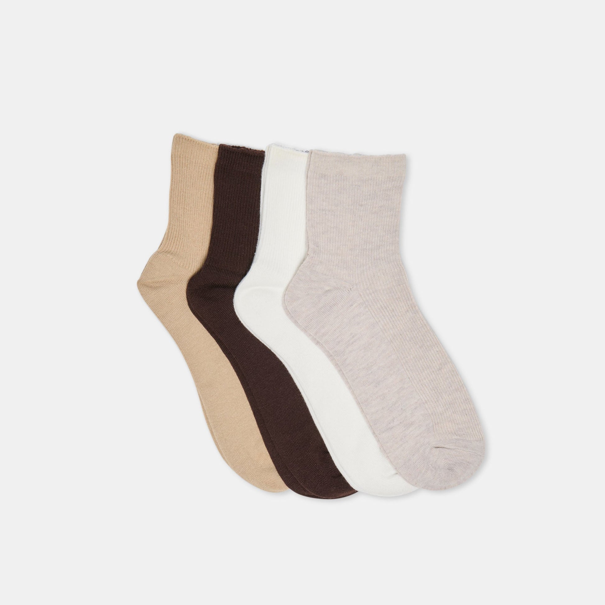 4-Pack Ribbed Oatmeal Multi Anklet Socks Dolce Vita us