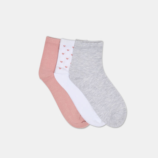 3-Pack Sweet Heart White Pink Anklet Socks Dolce Vita Online