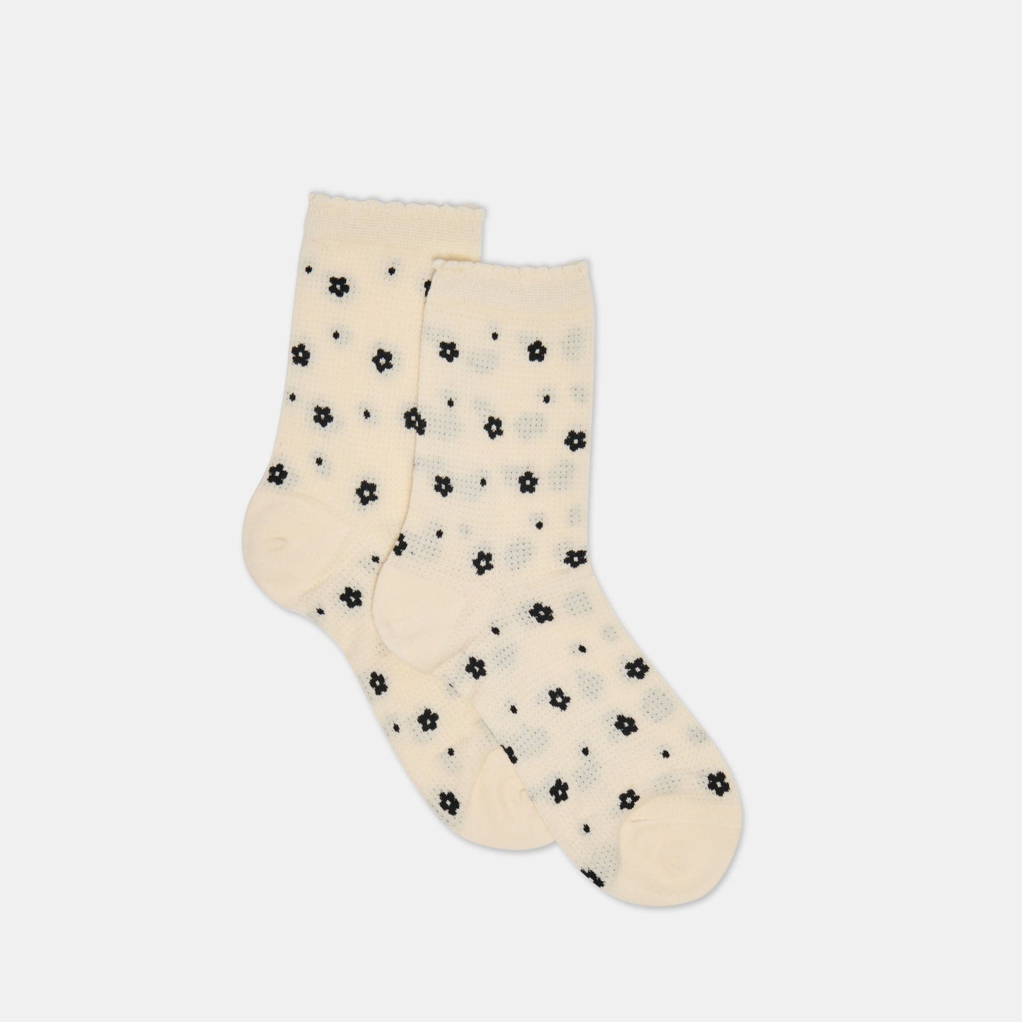 Flower Mesh White Black Anklet Socks Dolce Vita For sale
