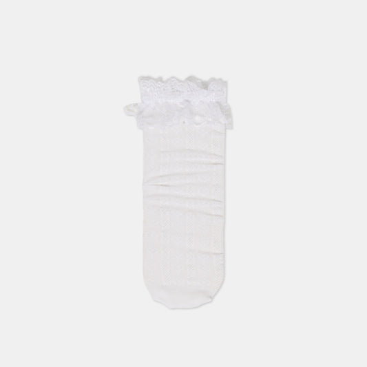 Lace Ruffle White Crew Socks Dolce Vita Online