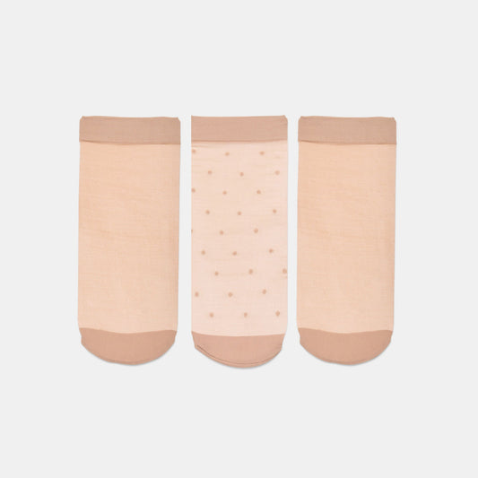3-Pack Ditsy Dot Blush Sheer Anklet Socks Dolce Vita Sale