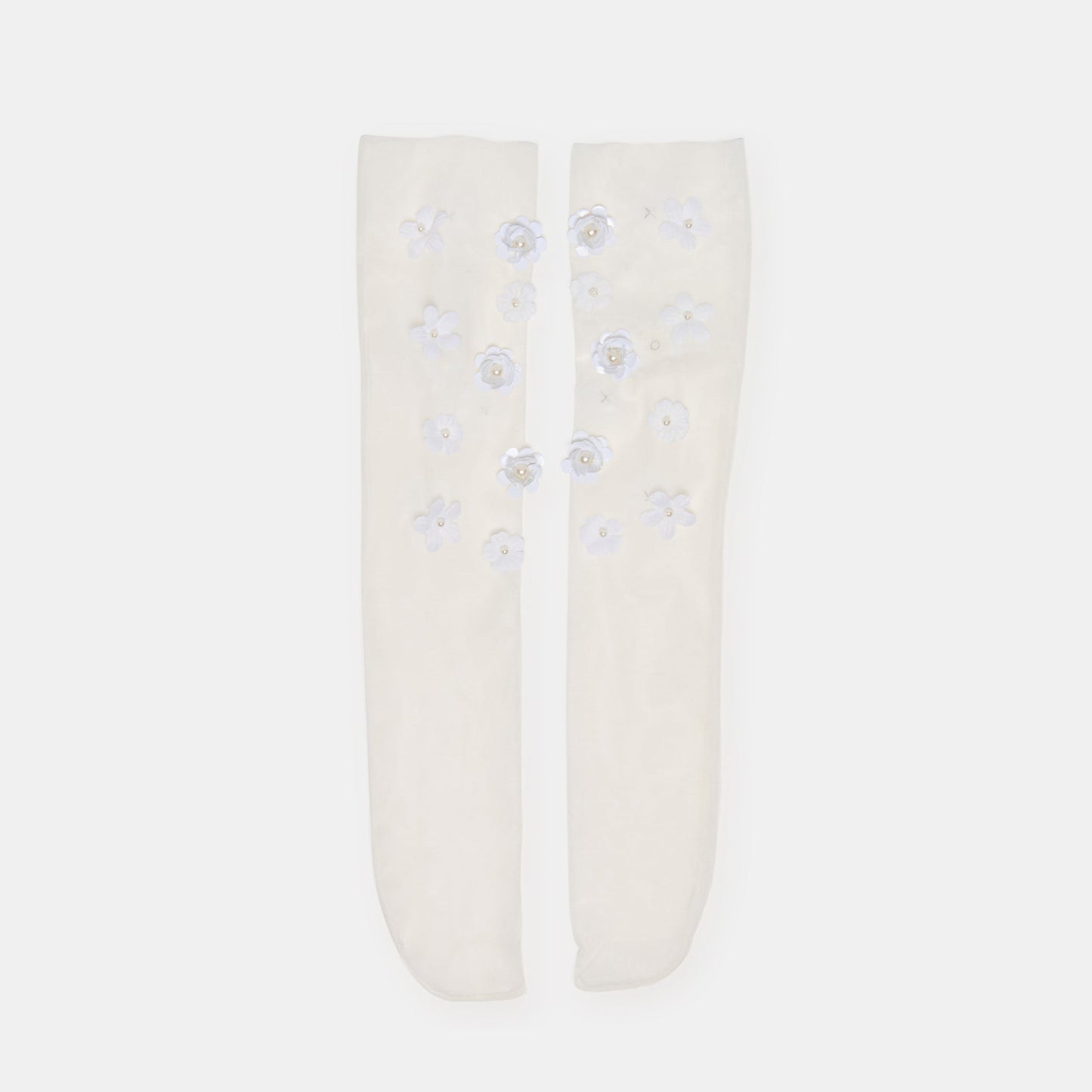 Floral Chiffon White Slouch Socks Dolce Vita On sale