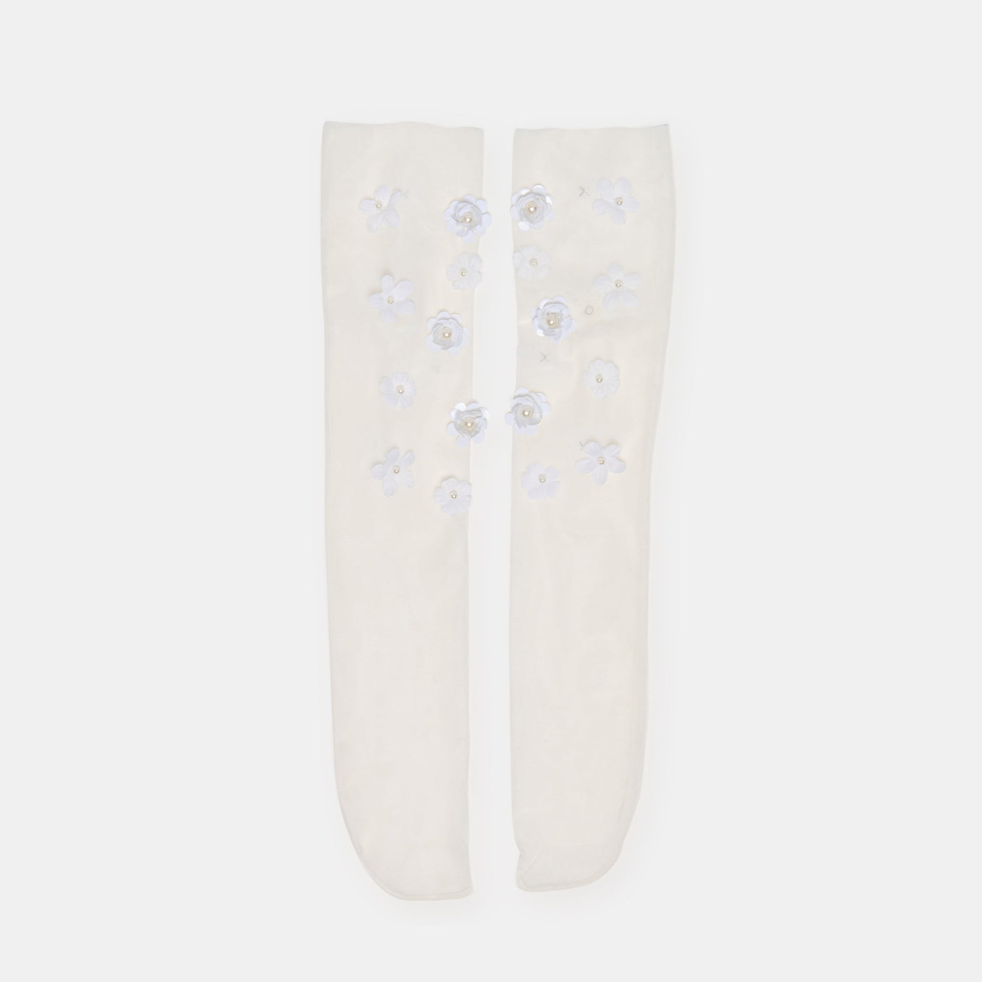 Floral Chiffon White Slouch Socks Dolce Vita On sale