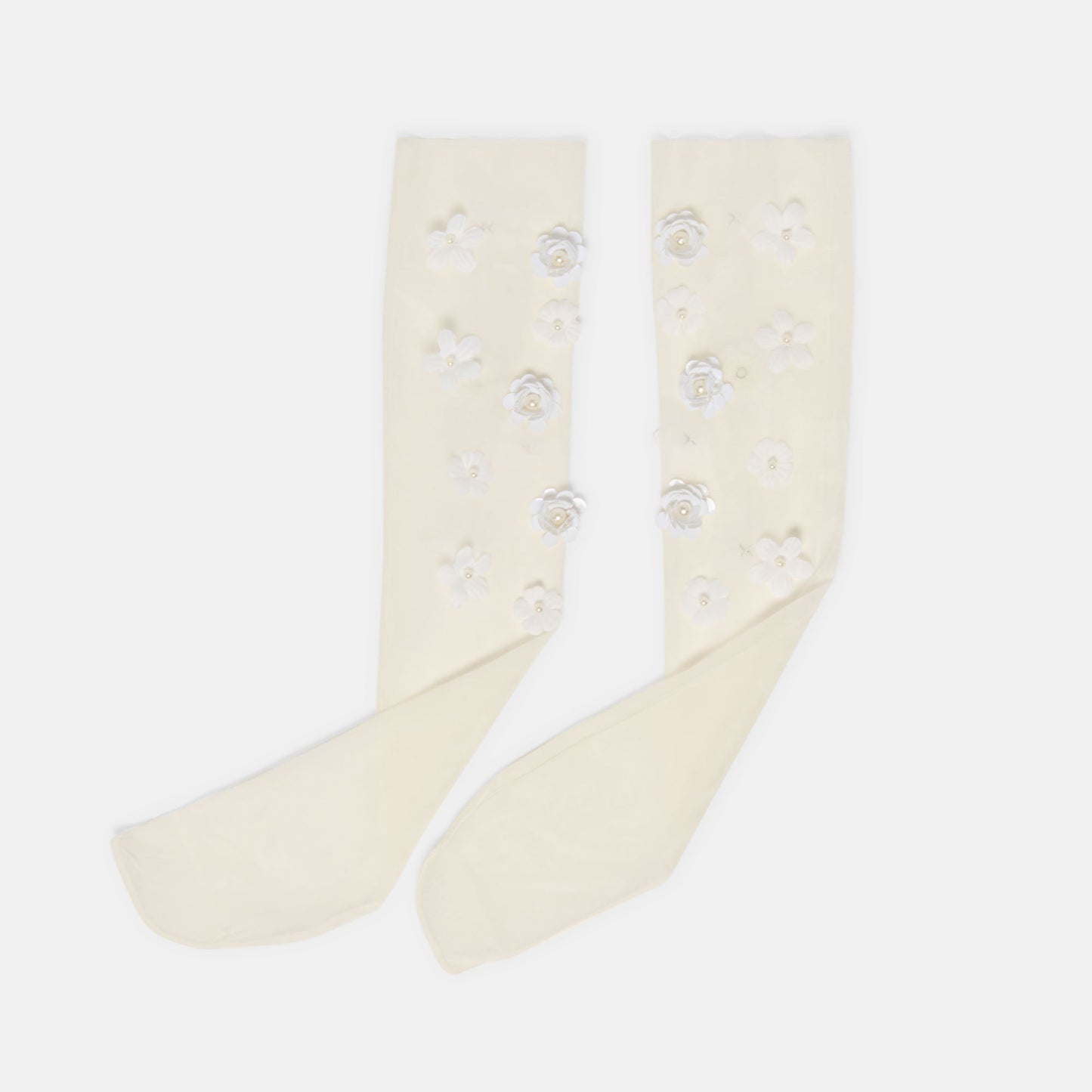 Floral Chiffon White Slouch Socks Dolce Vita On sale