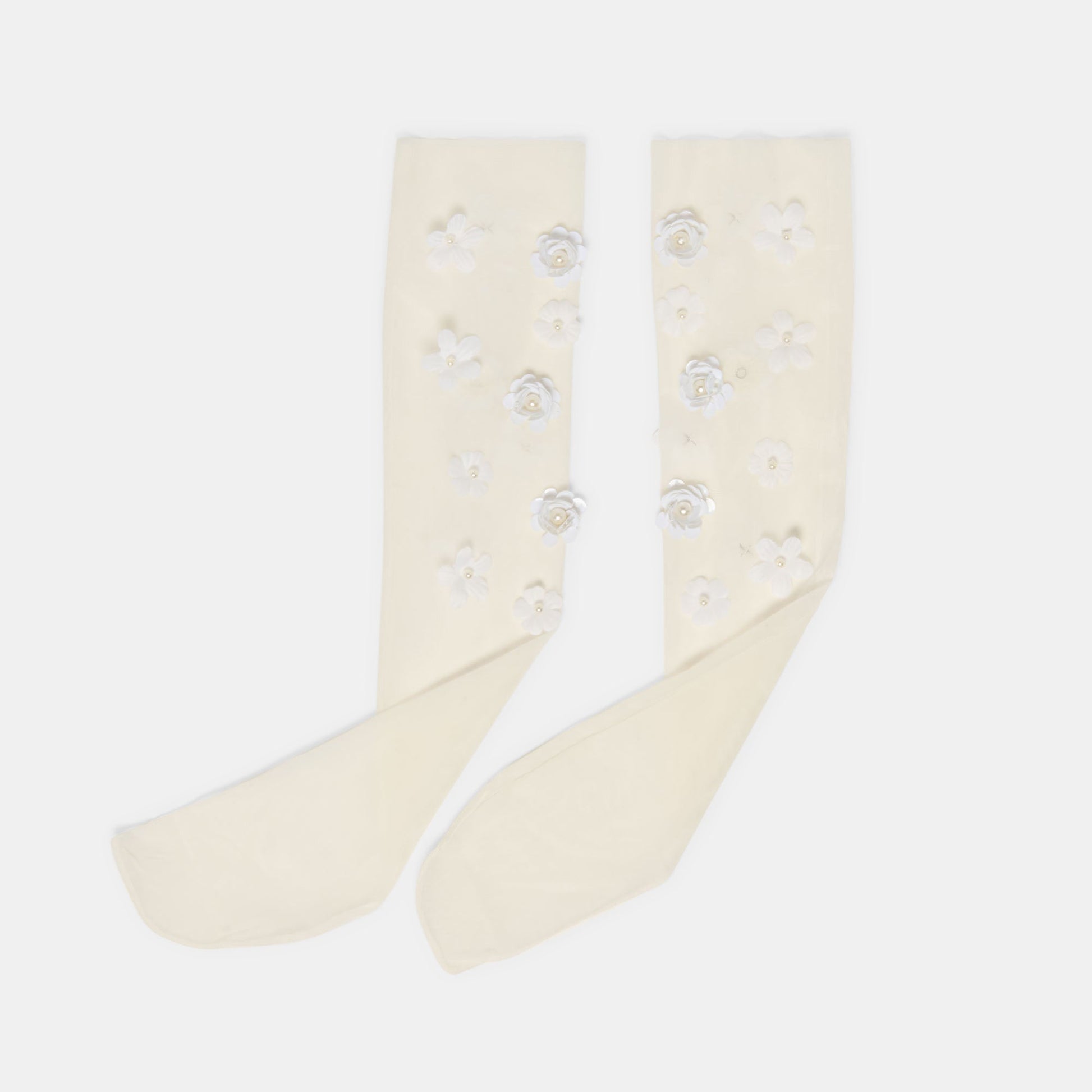 Floral Chiffon White Slouch Socks Dolce Vita On sale