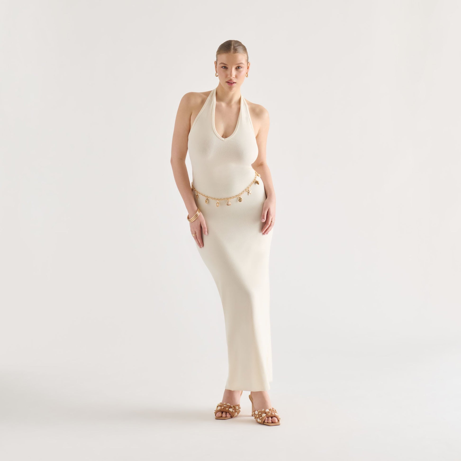 Shell Gold Chain Link Belt Dolce Vita Sale