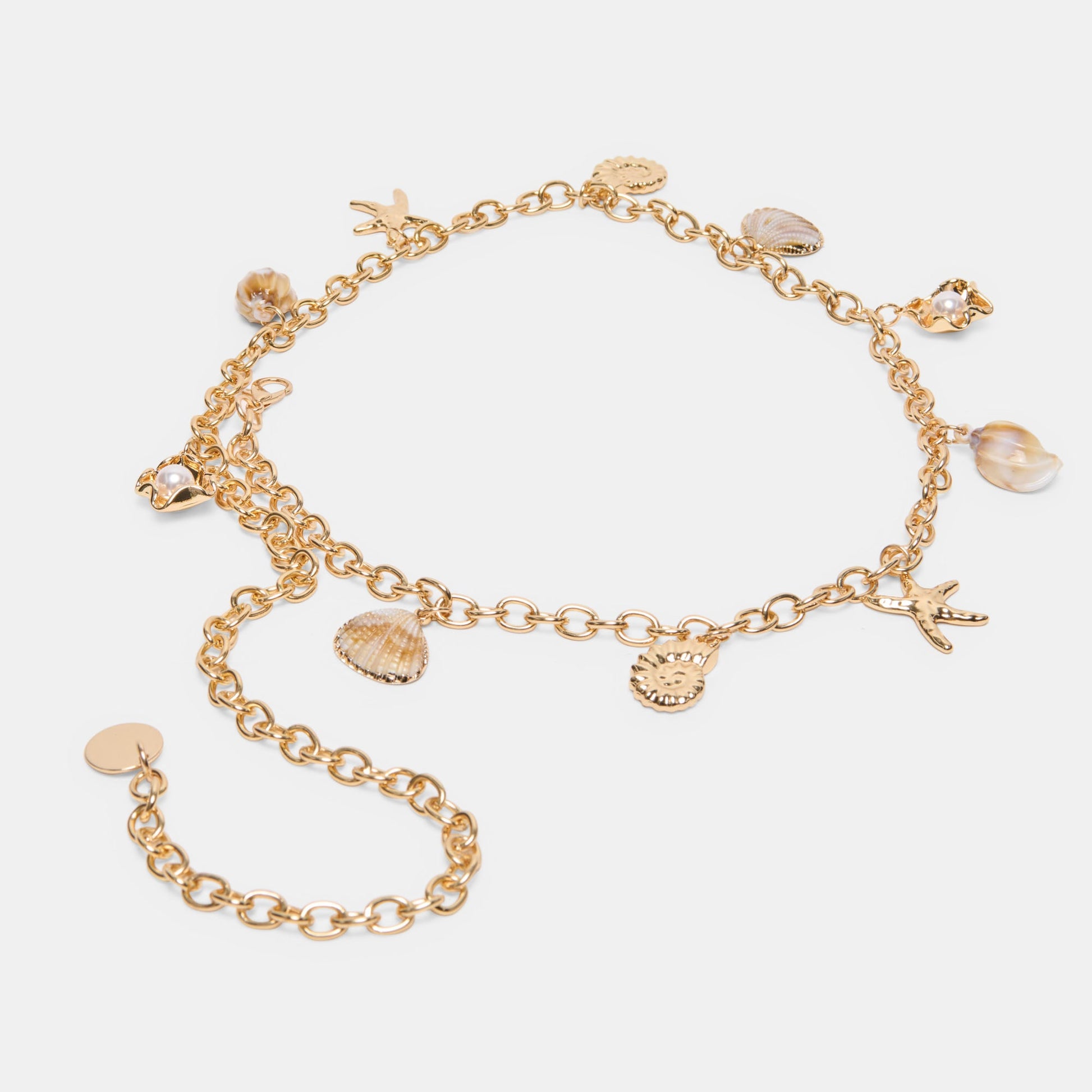 Shell Gold Chain Link Belt Dolce Vita Sale