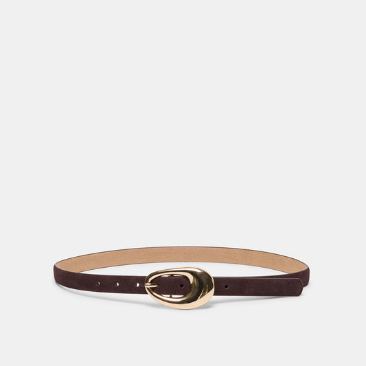 Organic Oval Mahogany Gold Buckle Belt Dolce Vita Outlet