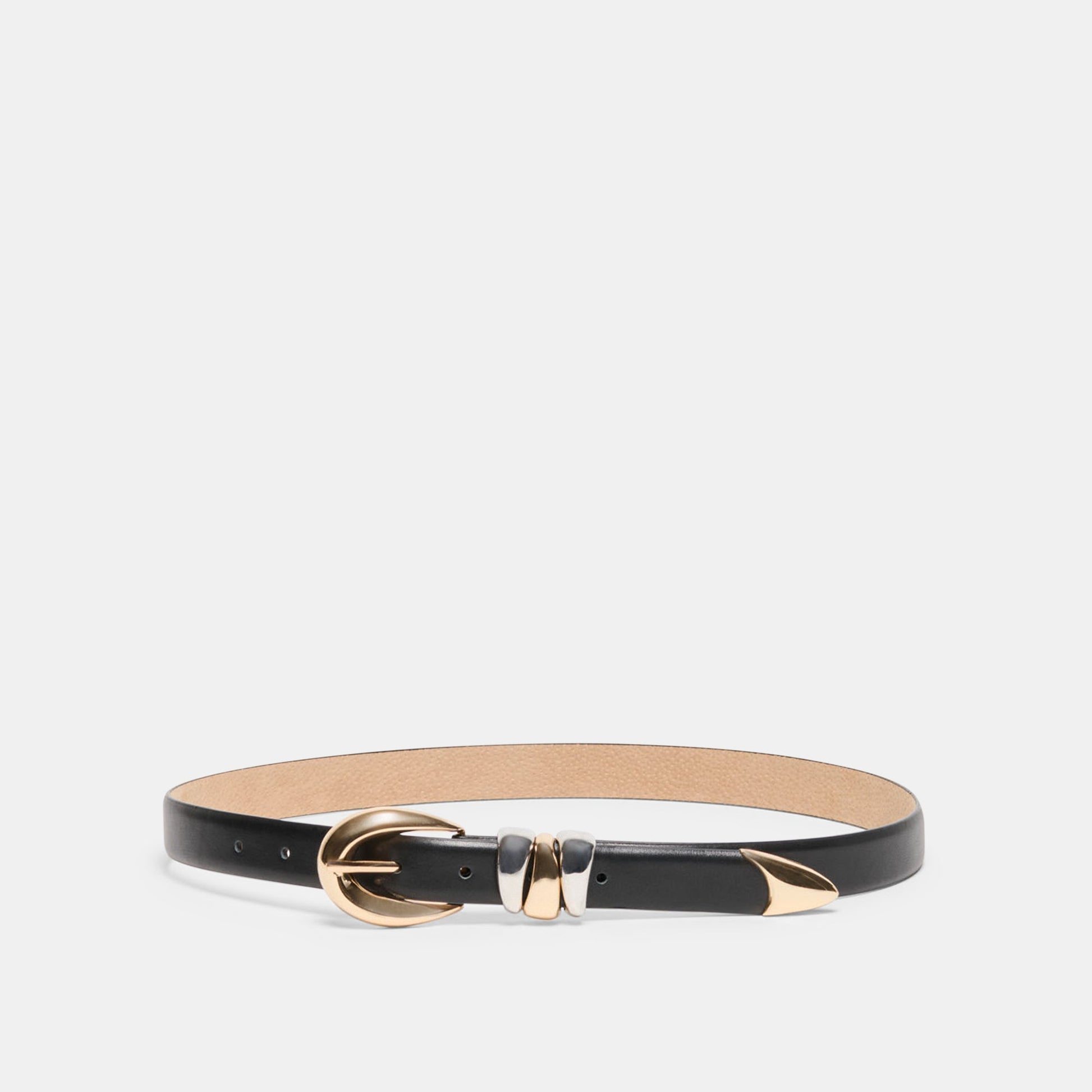 Mixed Metal Black Buckle Belt Dolce Vita On sale
