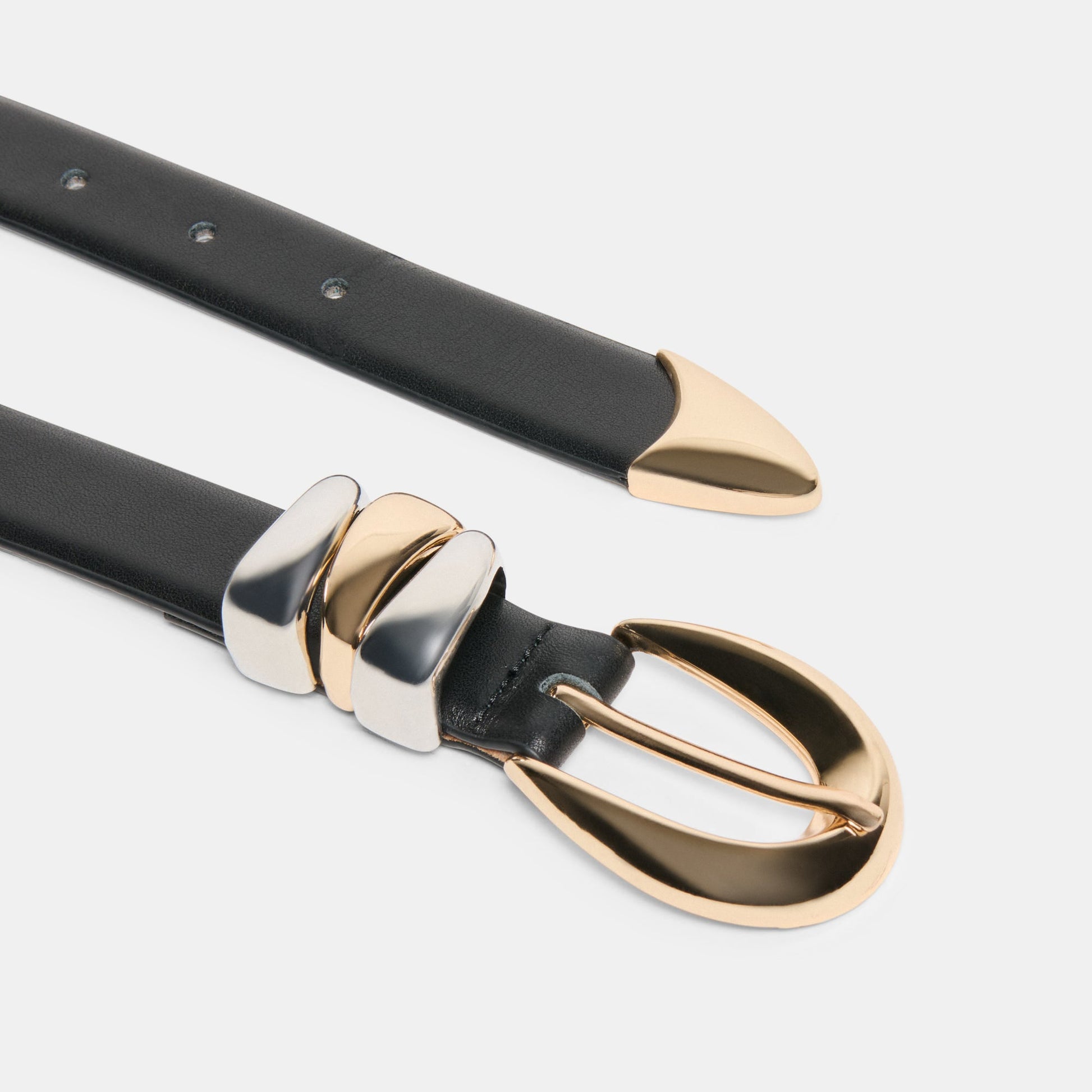 Mixed Metal Black Buckle Belt Dolce Vita On sale