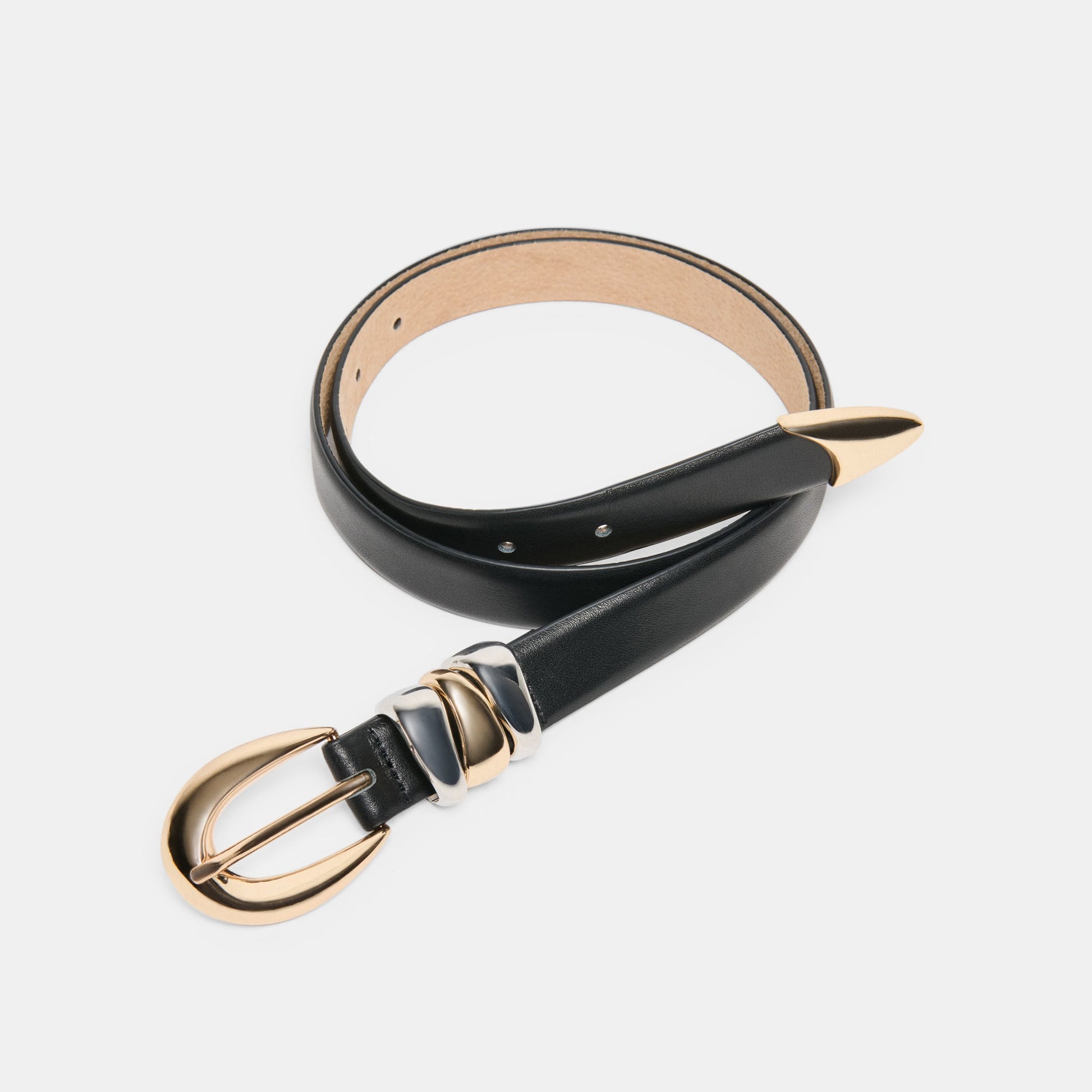 Mixed Metal Black Buckle Belt Dolce Vita On sale