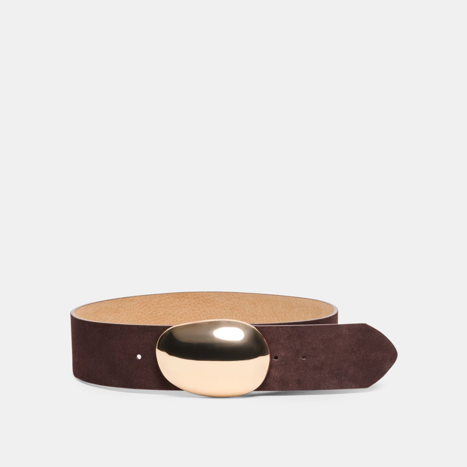 Bubble Mahogany Gold Buckle Belt Dolce Vita us