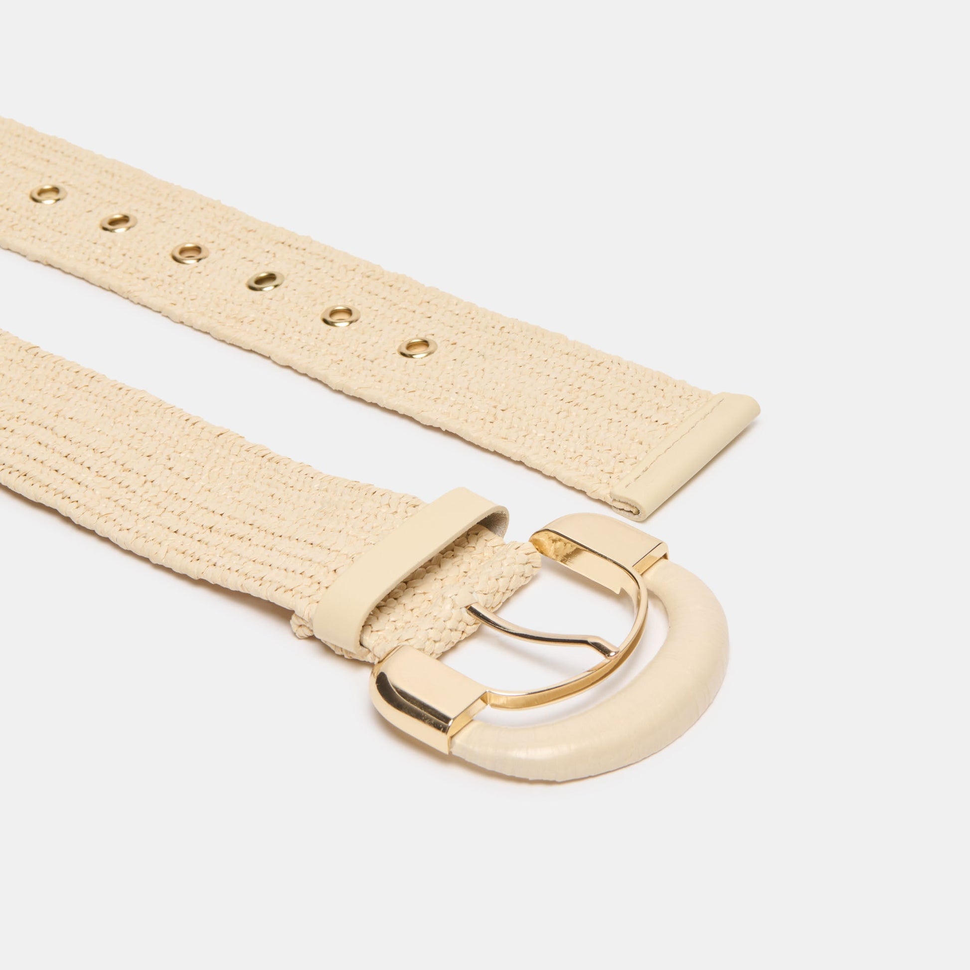 Raffia Oversized Buckle Natural Raffia Belt Dolce Vita Discount