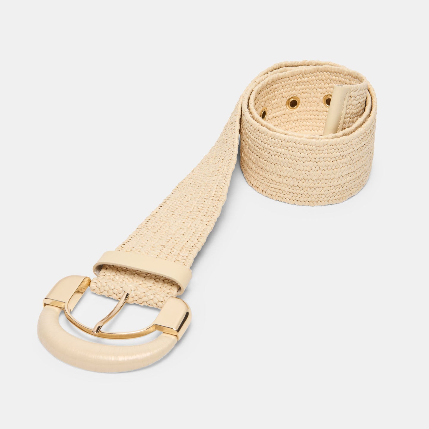 Raffia Oversized Buckle Natural Raffia Belt Dolce Vita Discount
