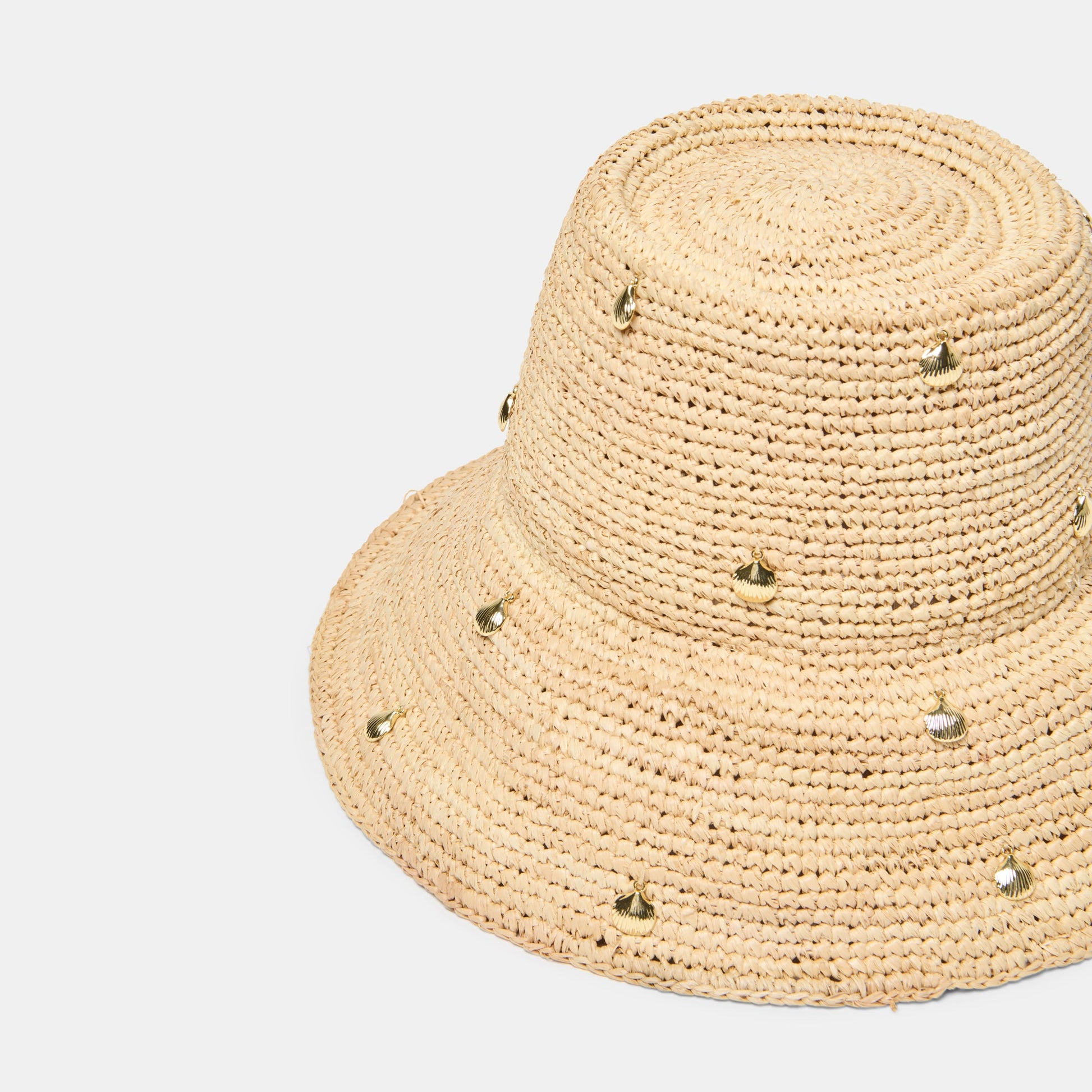Straw Natural Cloche with Charms Dolce Vita Online