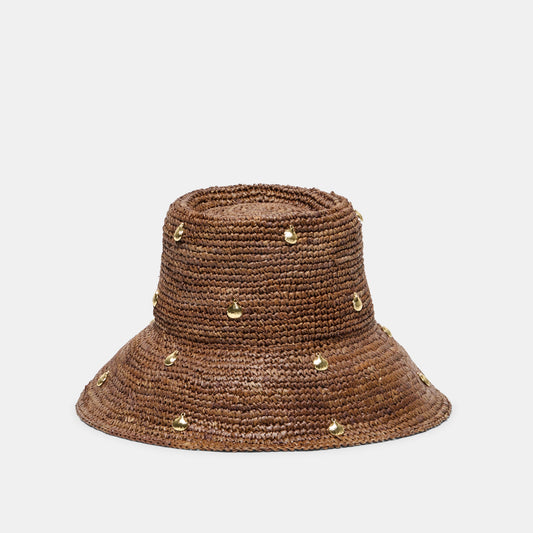 STRAW CLOCHE WITH CHARMS BROWN
 – Dolce Vita Dolce Vita On sale