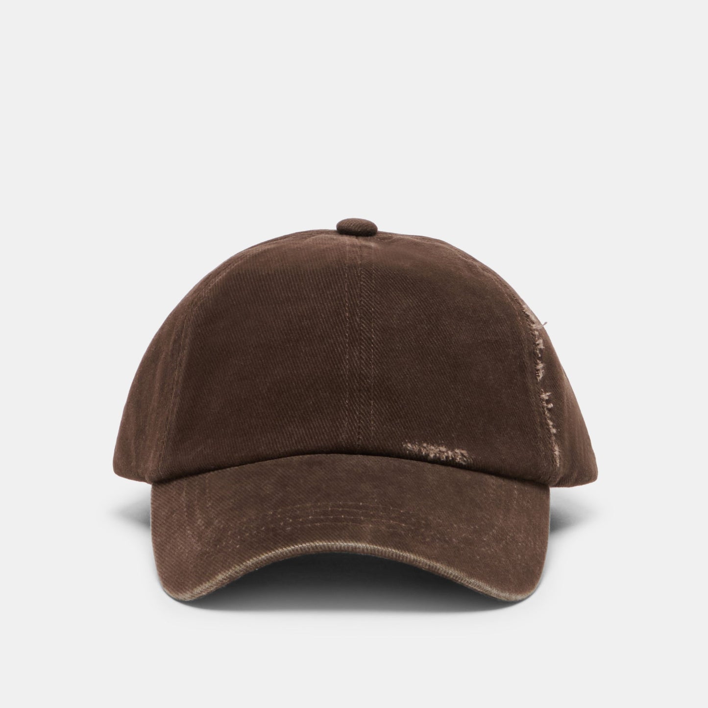 Distressed Dark Brown Baseball Cap with Embroidery Dolce Vita New