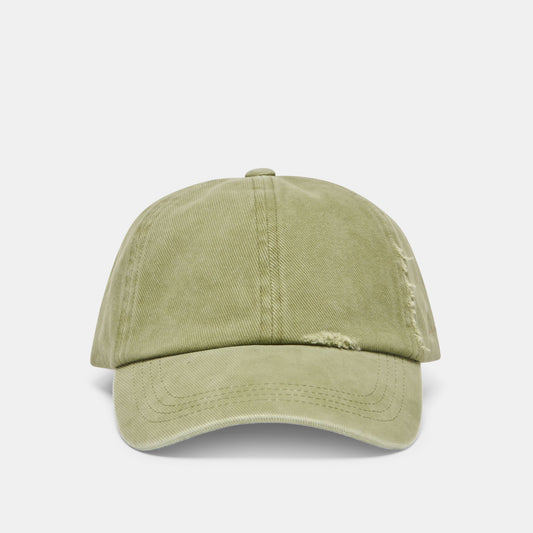Distressed Olive Baseball Cap with Embroidery Dolce Vita Discount
